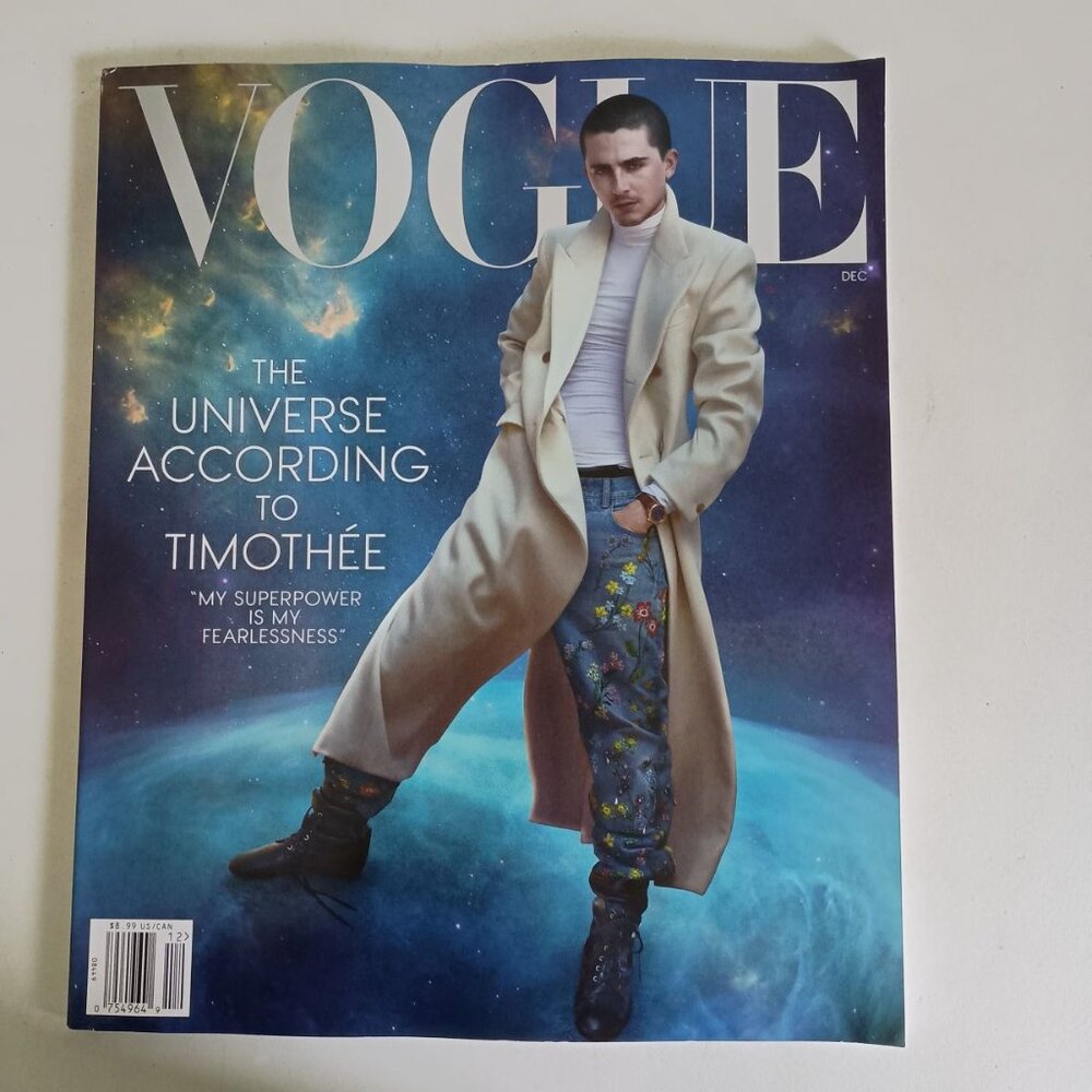Vogue magazine December 2025 featuring Timothee Chalamet